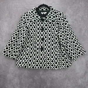 Appraisal Black Circle Cropped Blazer Coat Jacket Medium‎